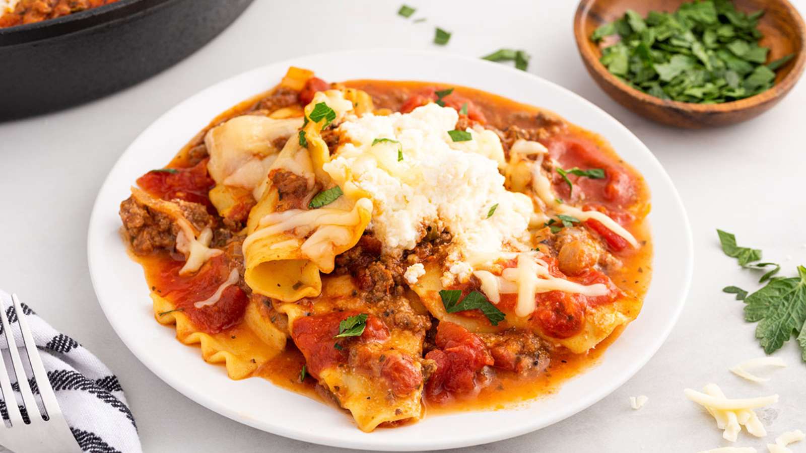 Skillet Lasagna recipe by Princess Pinky Girl.
