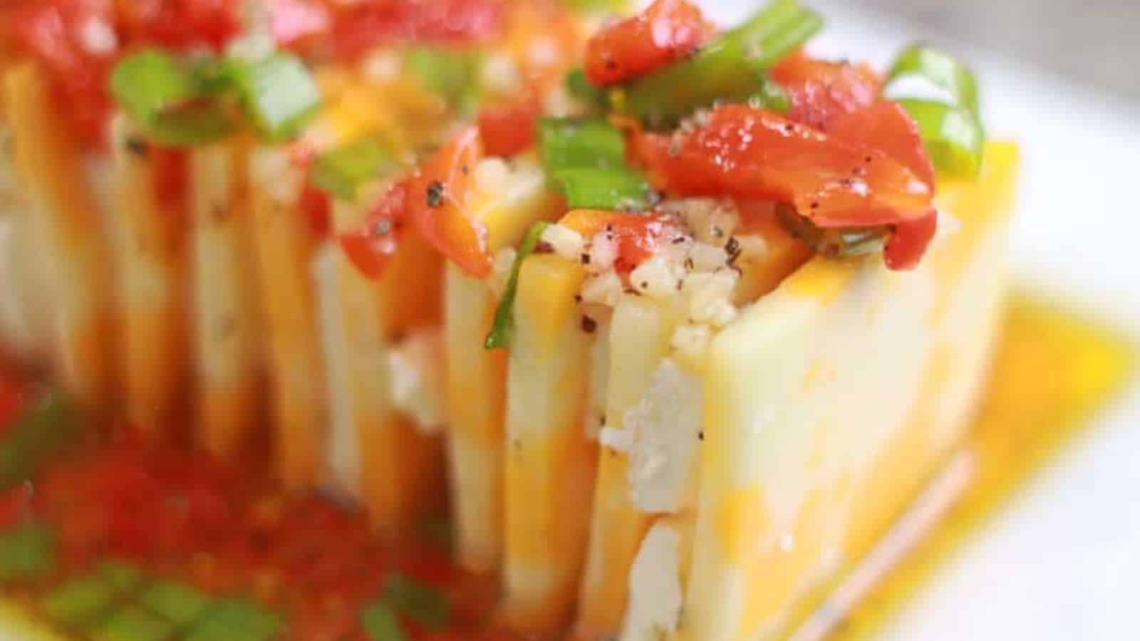 Easy Marinated Cheese recipe by Rose Bakes.