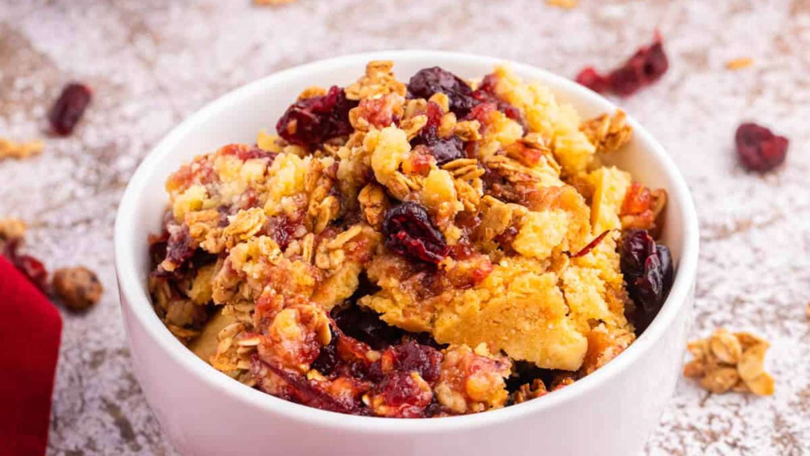 Cranberry Cobbler Dump Cake recipe by Simply Stacie.