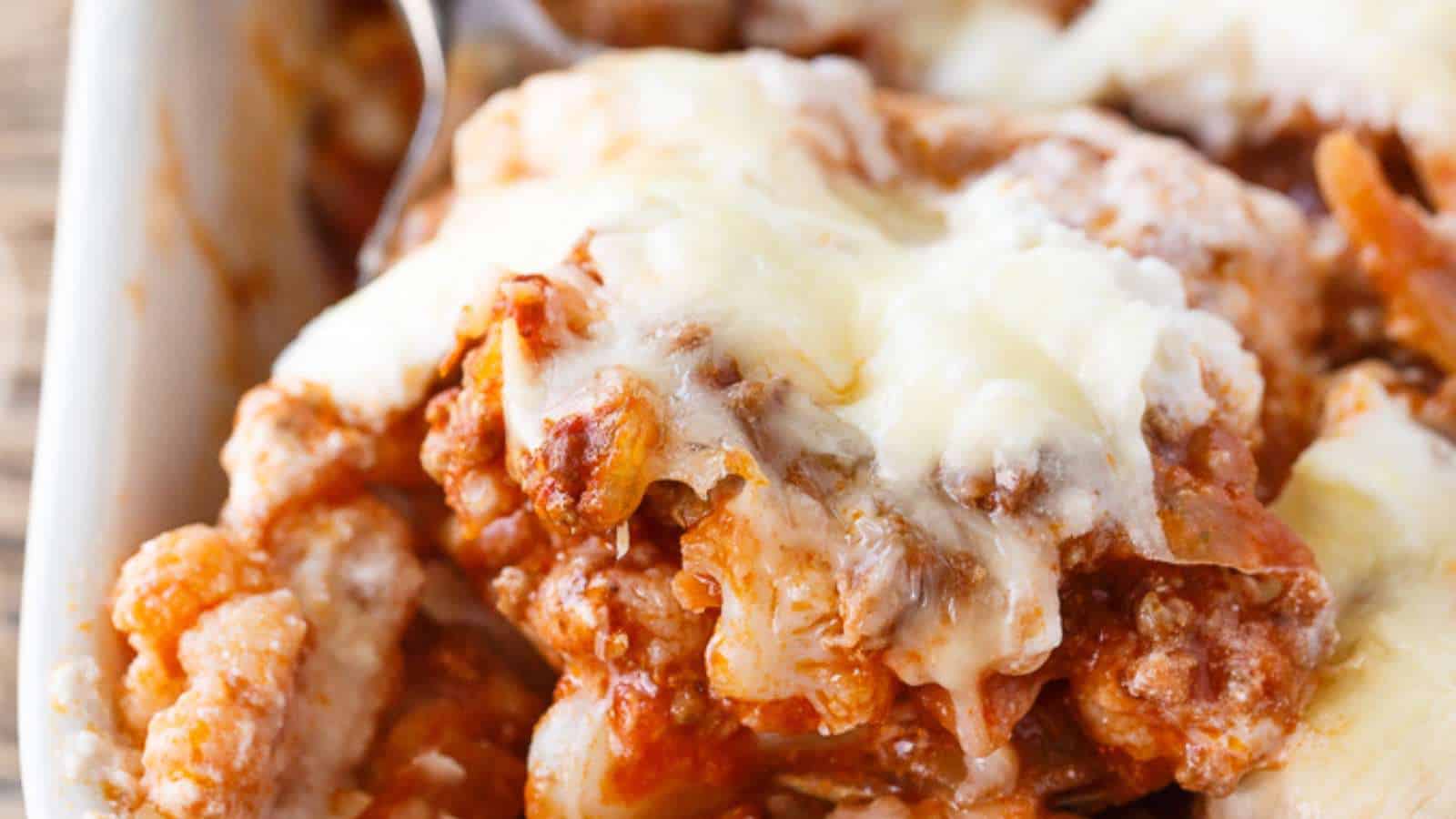 Keto Cauliflower Ziti recipe by Simply Stacie.
