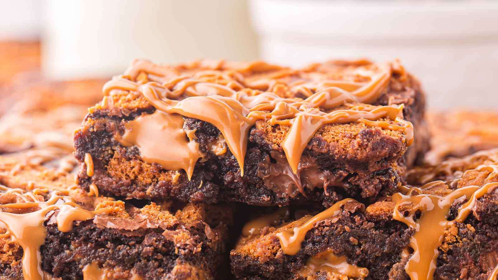 Biscoff Brownies recipe by Tessie's Table.