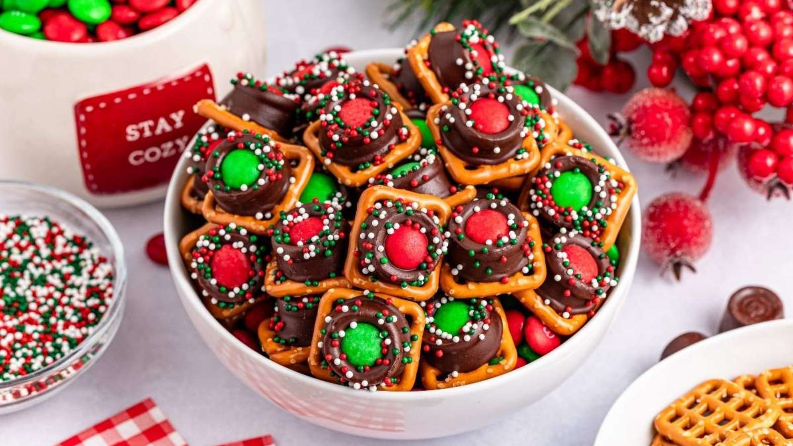 Christmas Rolo Pretzel Bites recipe by xoxoBella.