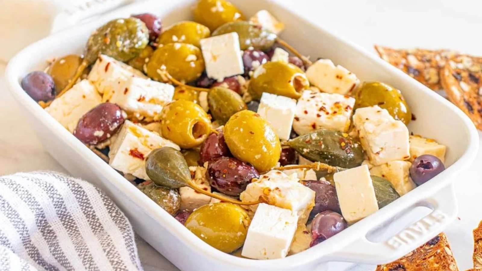 Marinated Olives With Feta recipe by xoxoBella.