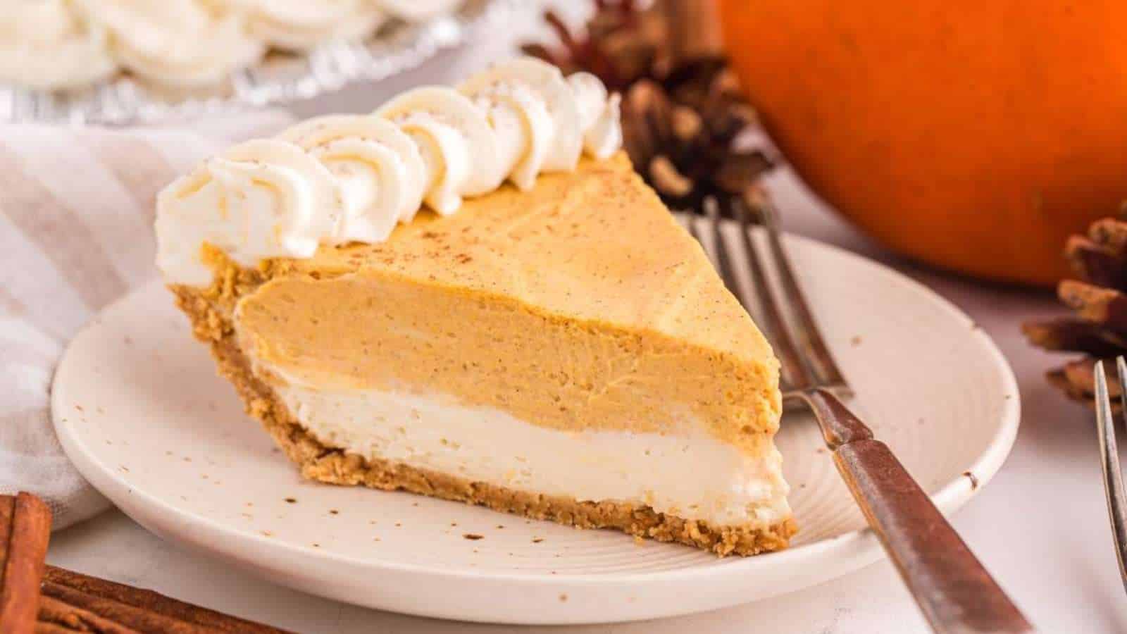 No Bake Pumpkin Pie Cheesecake recipe by xoxoBella.