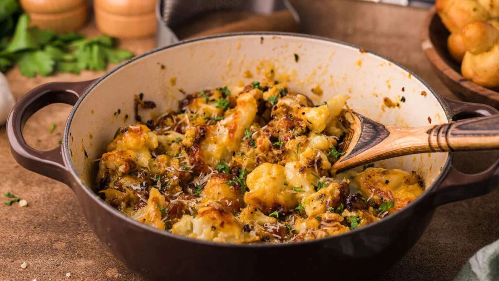 Roasted Cauliflower Carbonara recipe by xoxoBella.