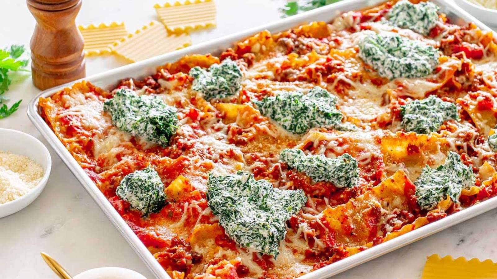Sheet Pan Lasagna recipe by xoxoBella.
