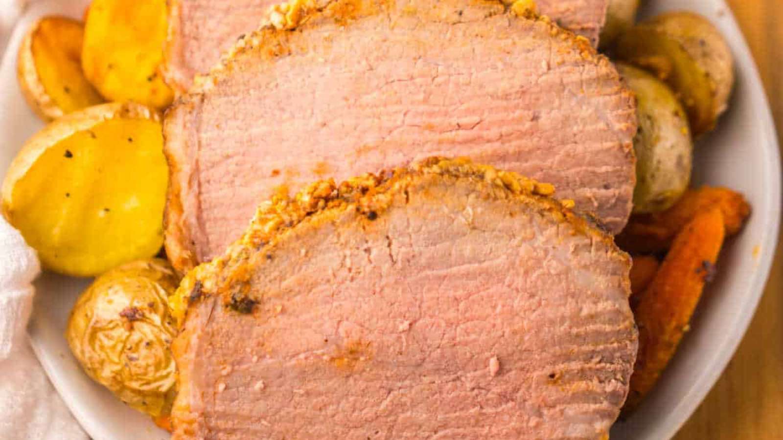 Slow Cooker Eye of Round Roast recipe by Busy Day Dinners.