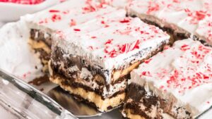 Christmas Icebox Cake recipe by Cheerful Cook.