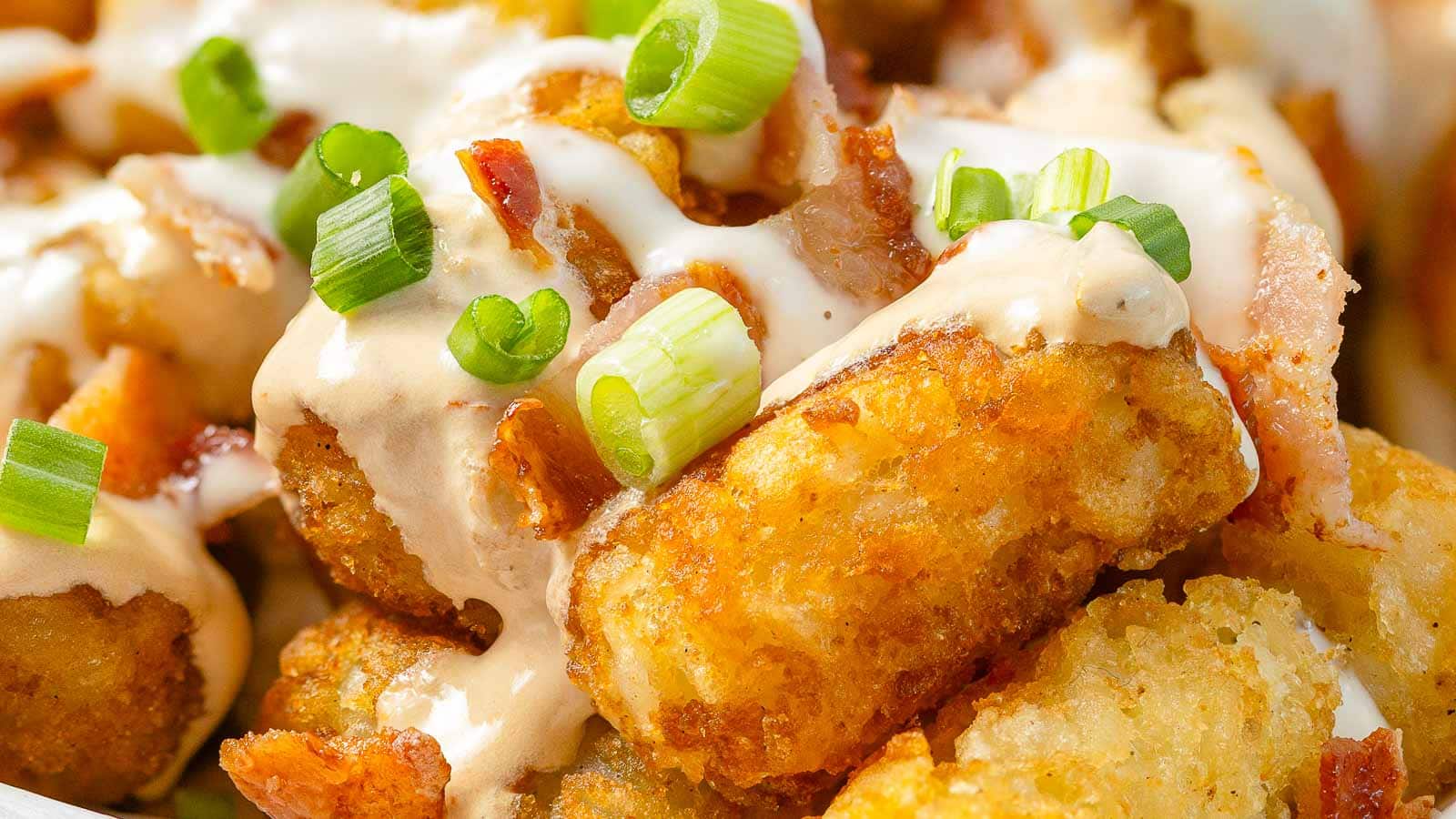 Loaded Tater Tots recipe by Tessie's Table.