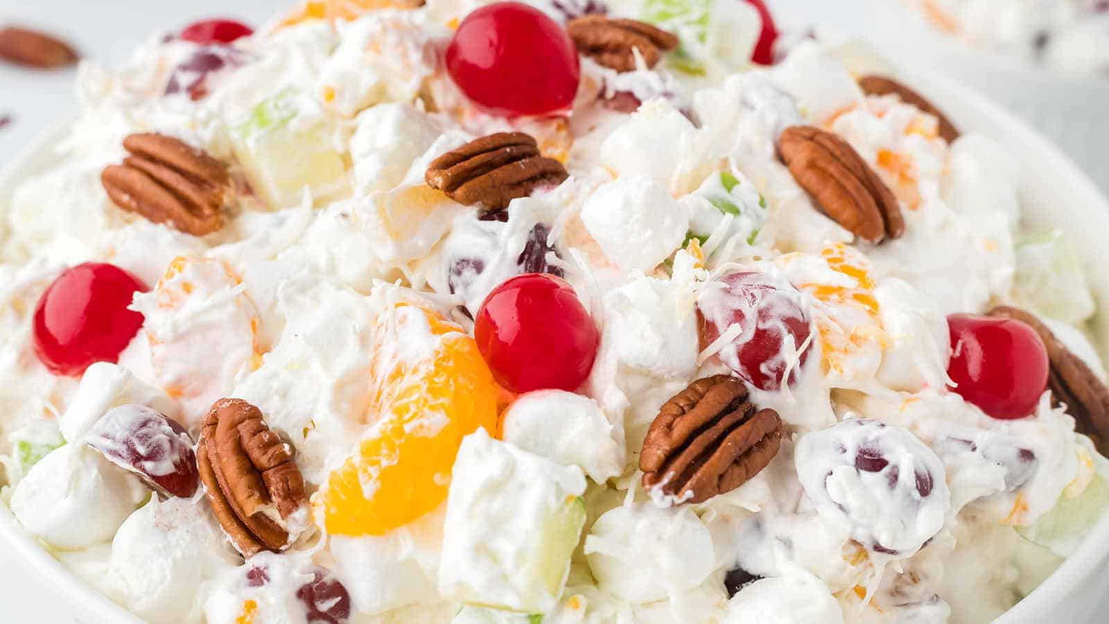 Ambrosia Salad recipe by Cheerful Cook.