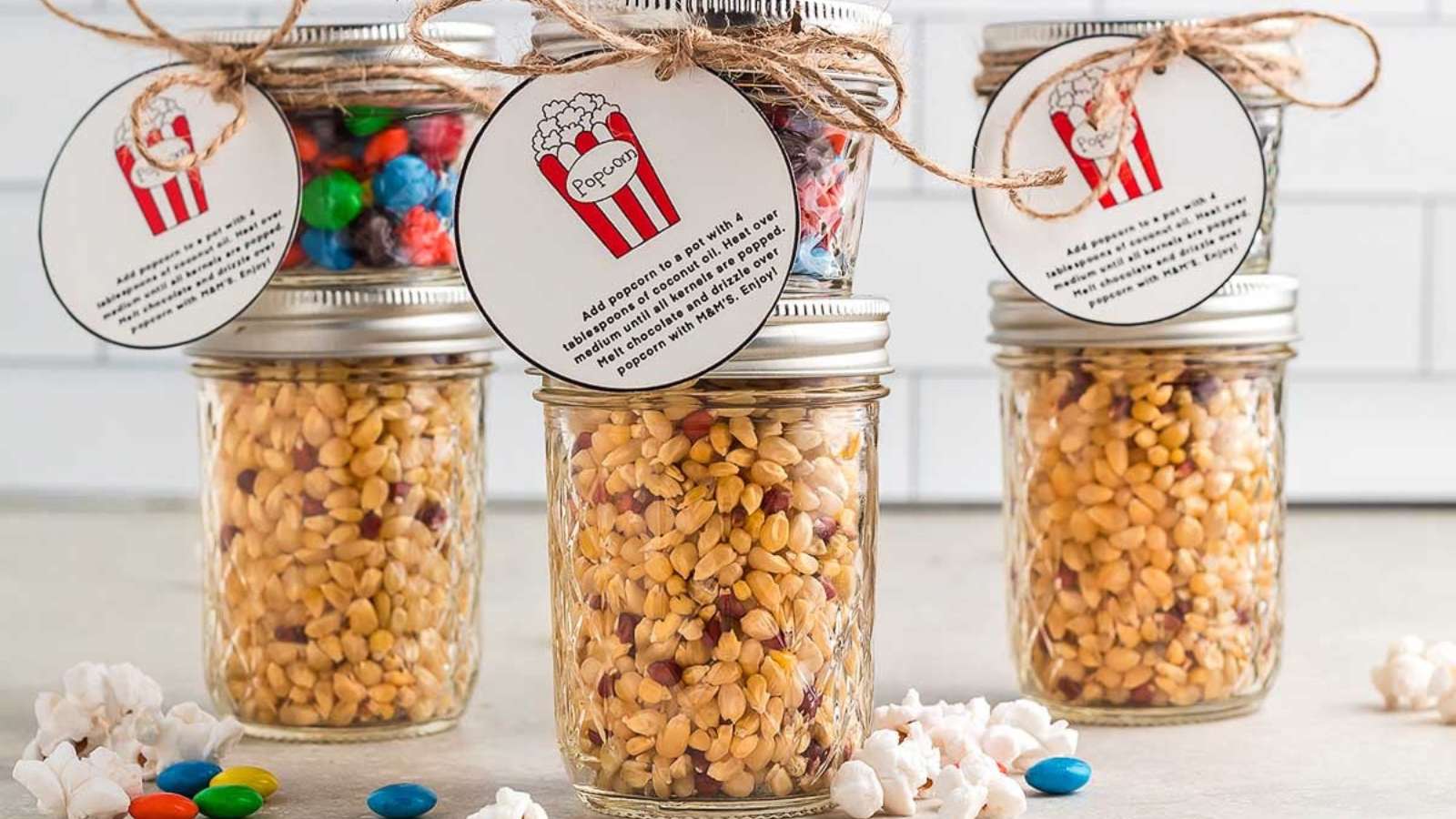 Chocolate M&M Popcorn DIY Gift Kit recipe by xoxoBella.