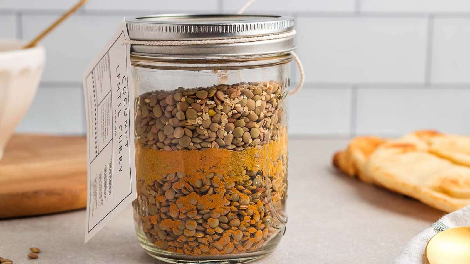 Coconut Lentil Curry Soup in a Jar recipe by xoxoBella.