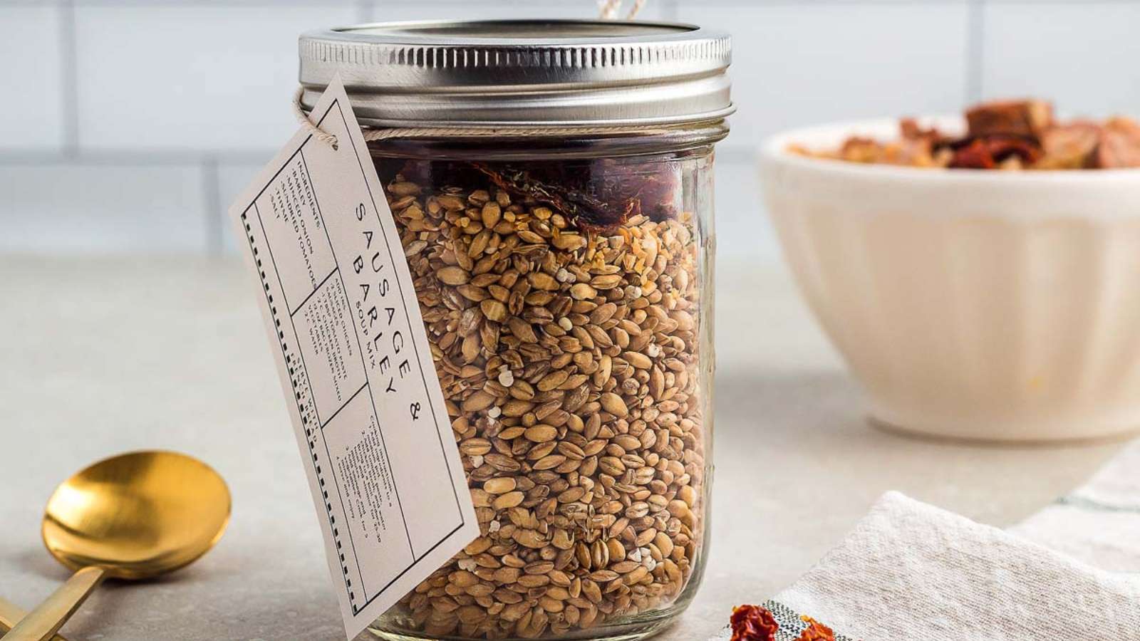 Sausage and Barley Soup in a Jar recipe by xoxoBella.