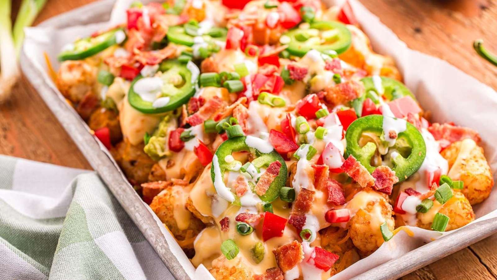 Totchos Loaded Tater Tot Nachos recipe by xoxoBella.