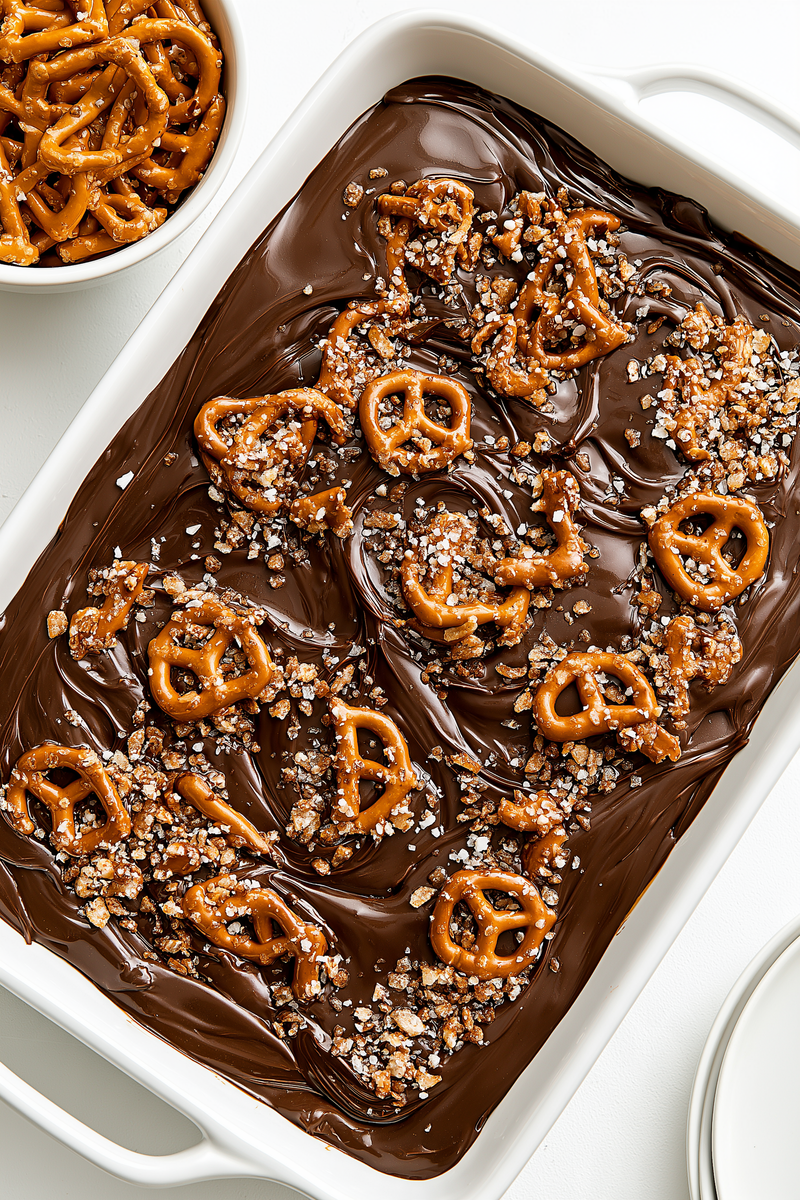 Oven Baked 5 Ingredient Caramel Pretzel Crunch Bars 1
