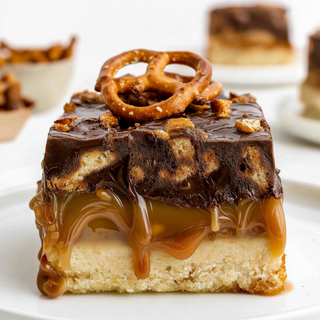 Oven Baked 5 Ingredient Caramel Pretzel Crunch Bars 2