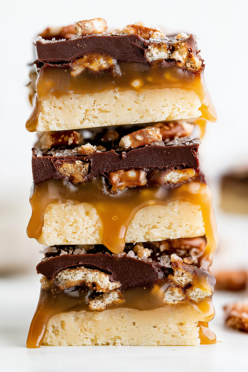 Oven Baked 5 Ingredient Caramel Pretzel Crunch Bars 3