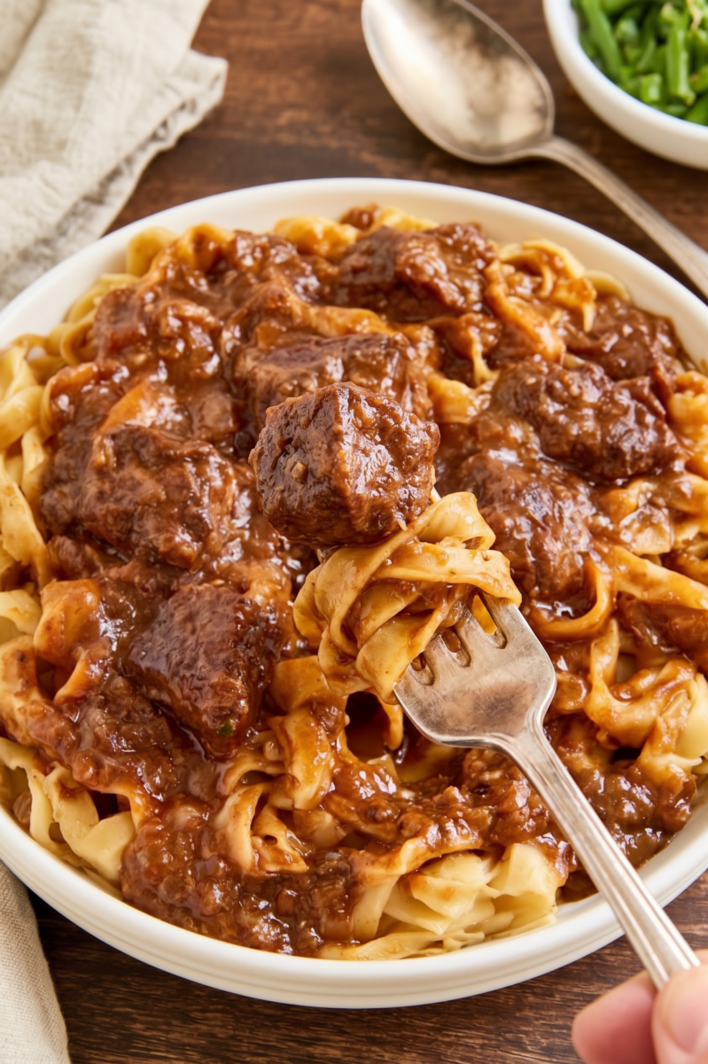 Slow Cooker Poor Mans Beef and Noodles 2